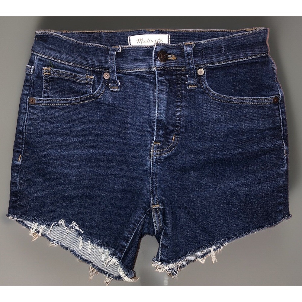 Madewell Denim Shorts‎ 26 Blue Jean 9" Mid Rise Skinny Cut Off